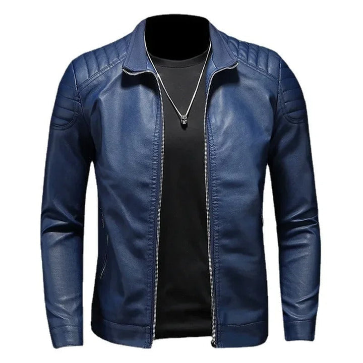 Men's Raised Collar Zip Jacket