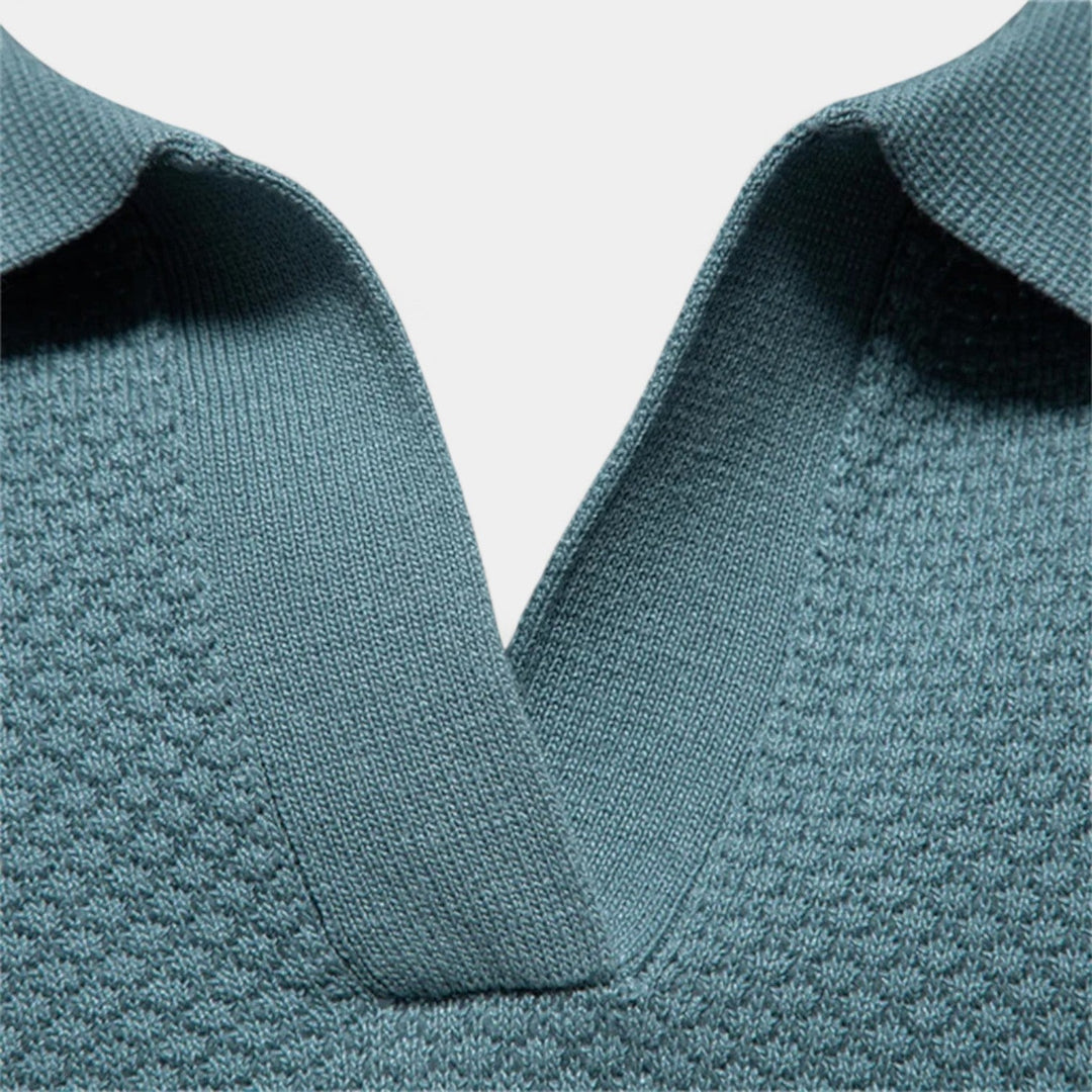 Men's Open-Collar Polo Shirt