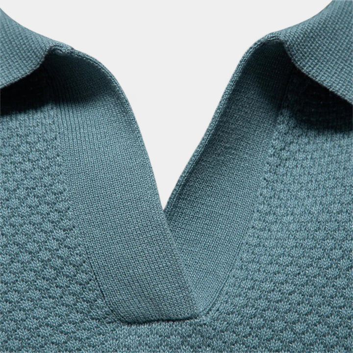Men's Open-Collar Polo Shirt