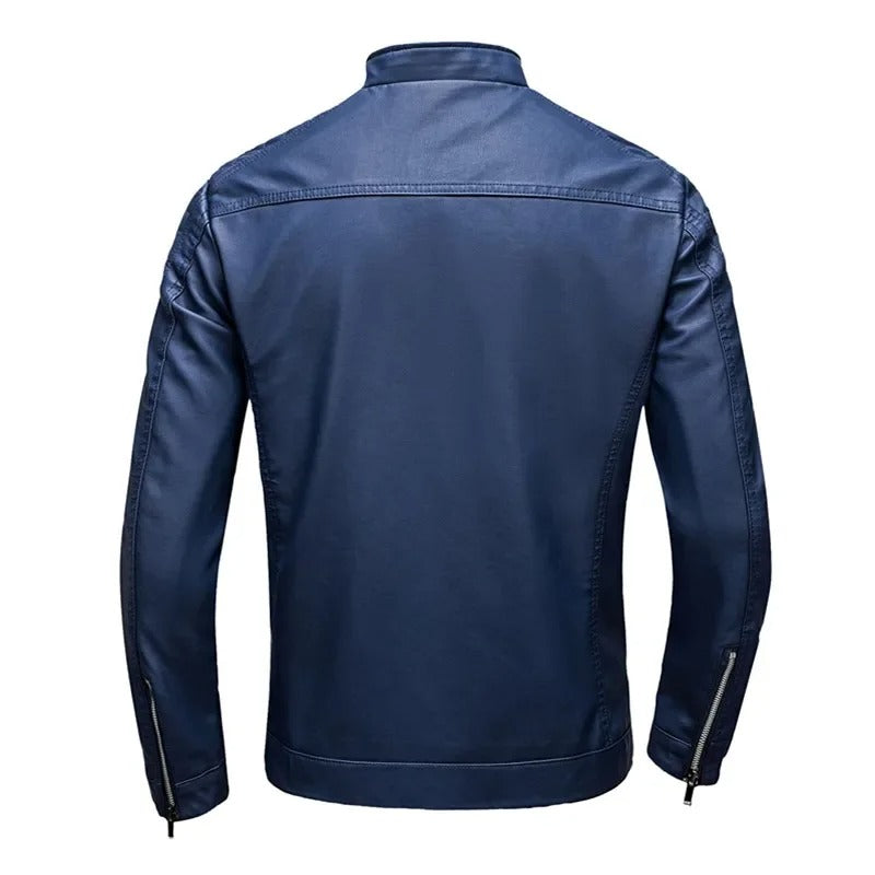 Men's Raised Collar Zip Jacket
