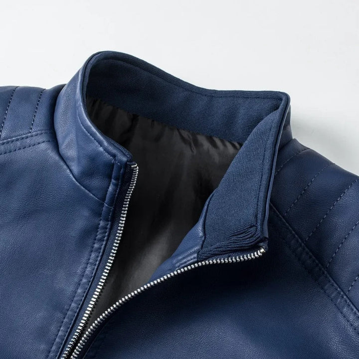 Men's Raised Collar Zip Jacket