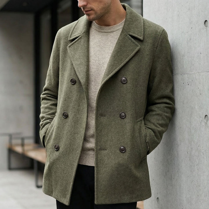 Men's Structured Wool Coat