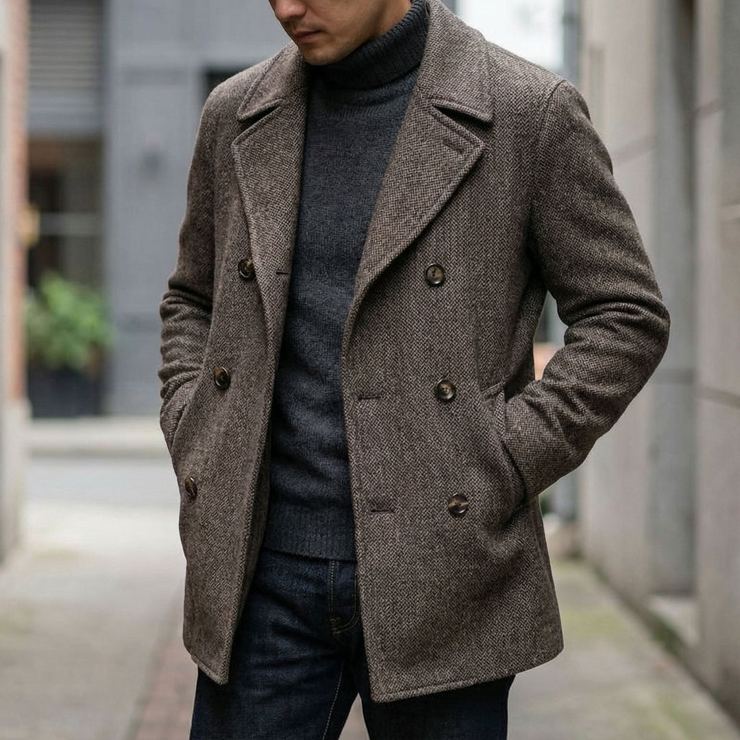 Men's Structured Wool Coat