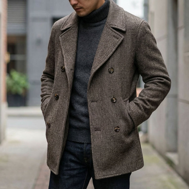 Men's Structured Wool Coat