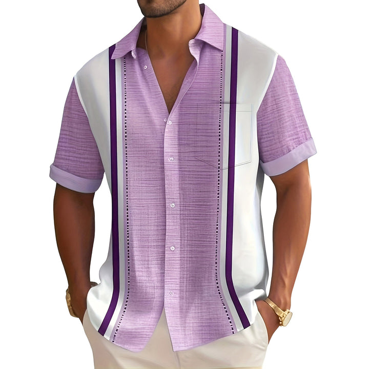Men's Vertical Stripe Resort Shirt