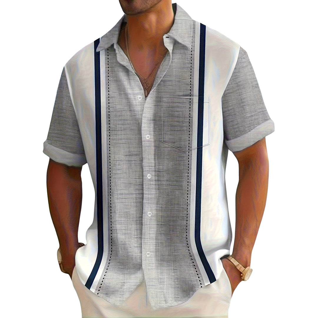 Men's Vertical Stripe Resort Shirt