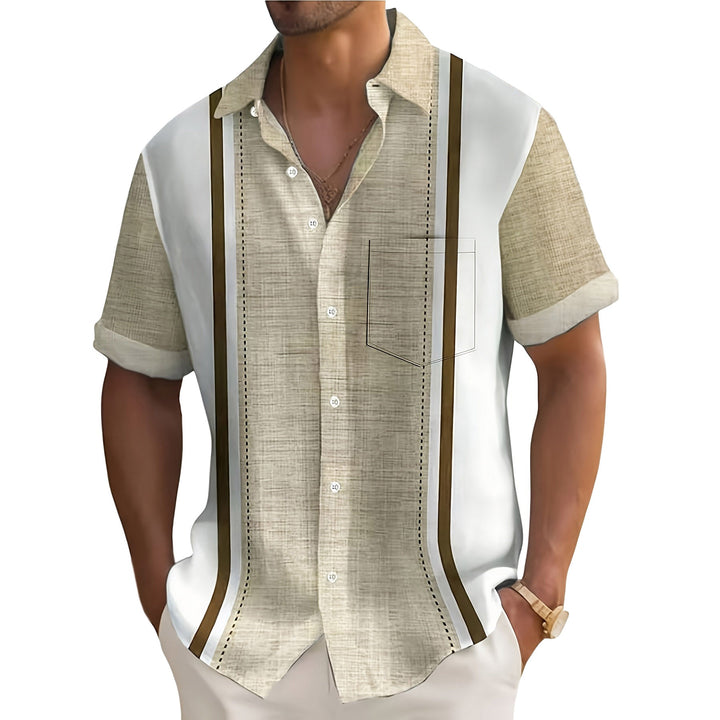 Men's Vertical Stripe Resort Shirt