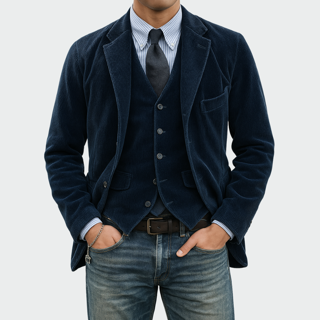 Men's Velvet Two Piece Set