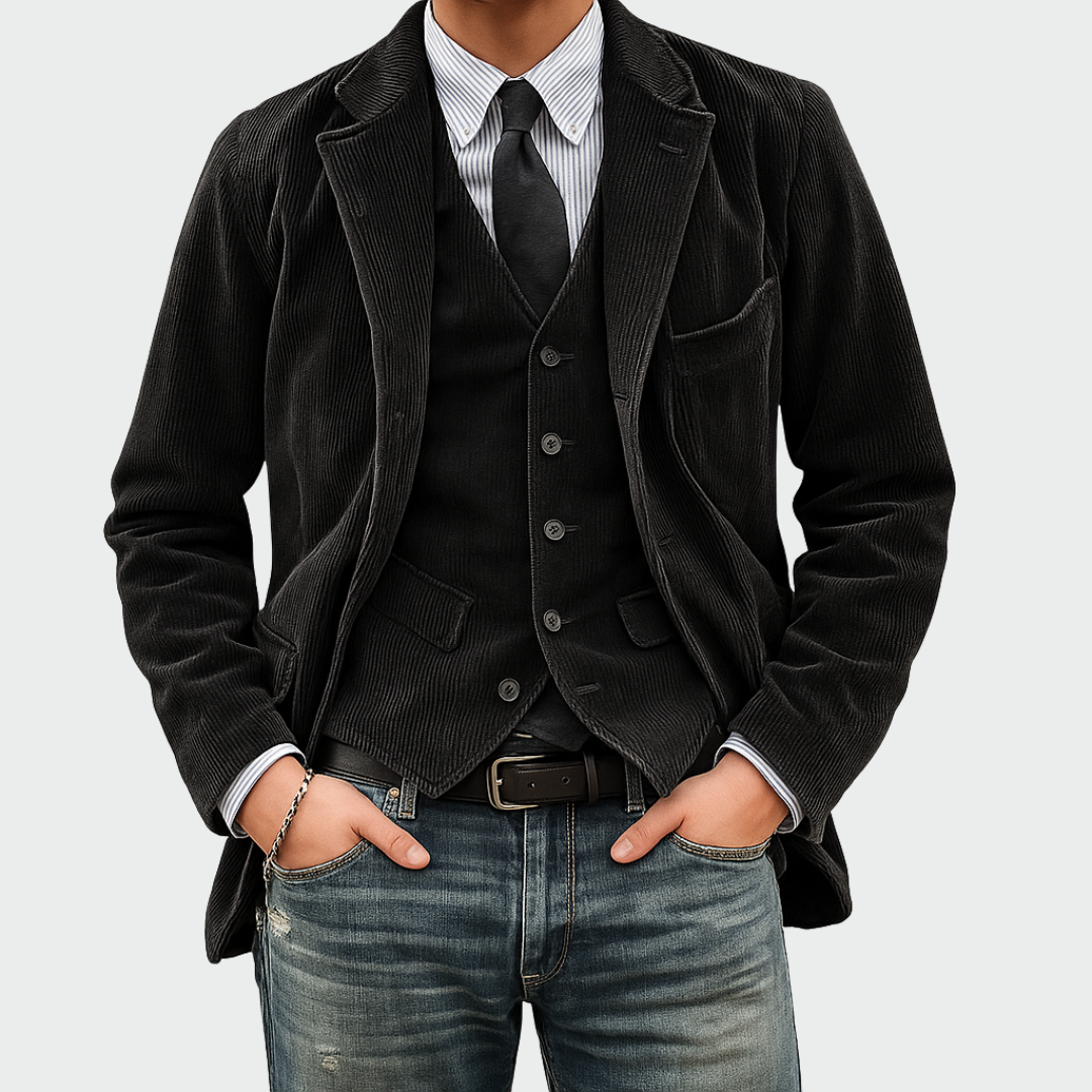 Men's Velvet Two Piece Set