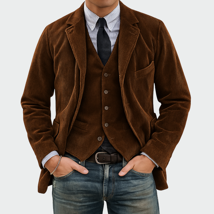 Men's Velvet Two Piece Set