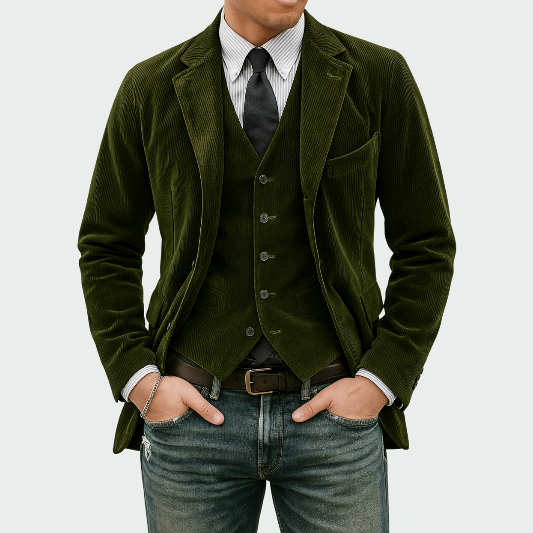 Men's Velvet Two Piece Set