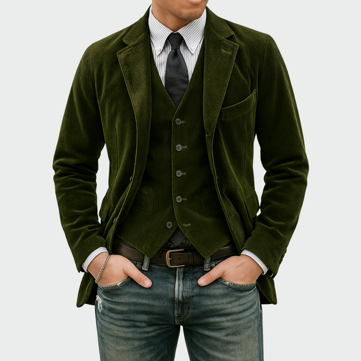 Men's Velvet Two Piece Set