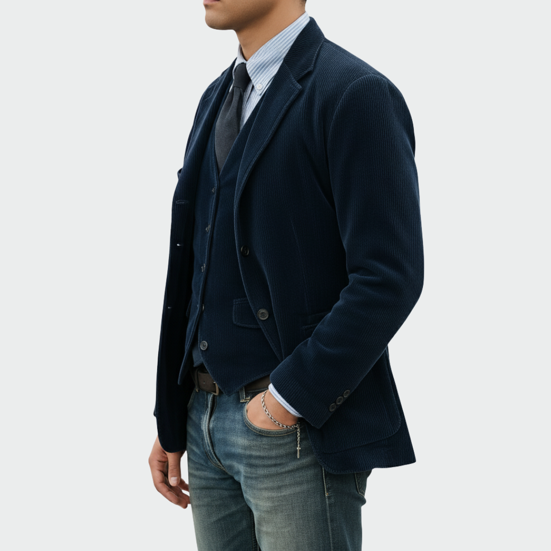 Men's Velvet Two Piece Set