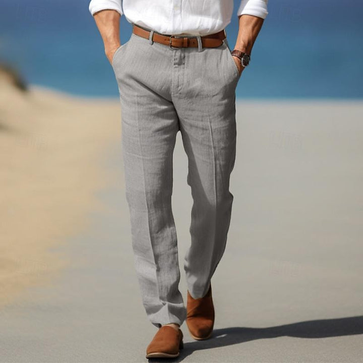 Luxury Men'S Premium Linen Pants (with Belt Loops)